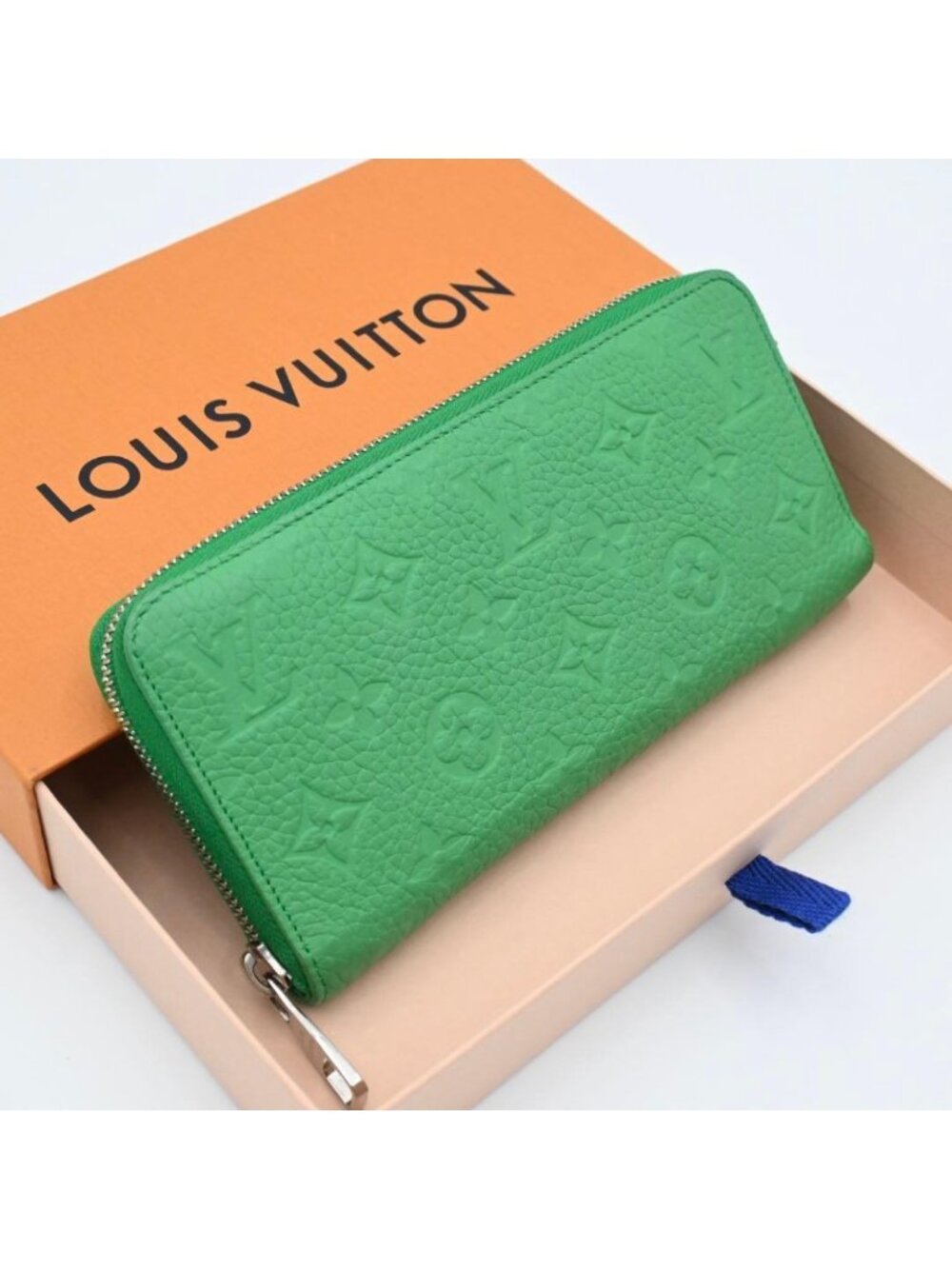 Louis Vuitton Monogram Taurillon Bamboo Zippy Wallet Horizontal